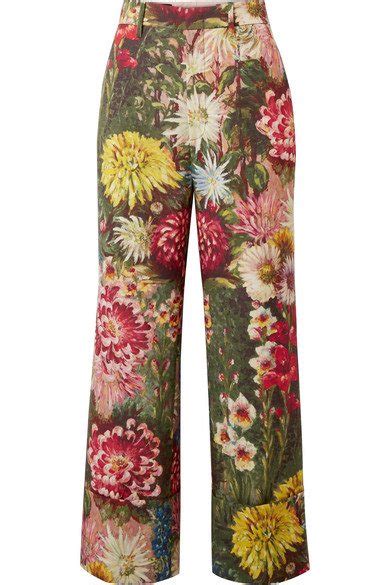 gucci flower print pants|Gucci wide leg pants.